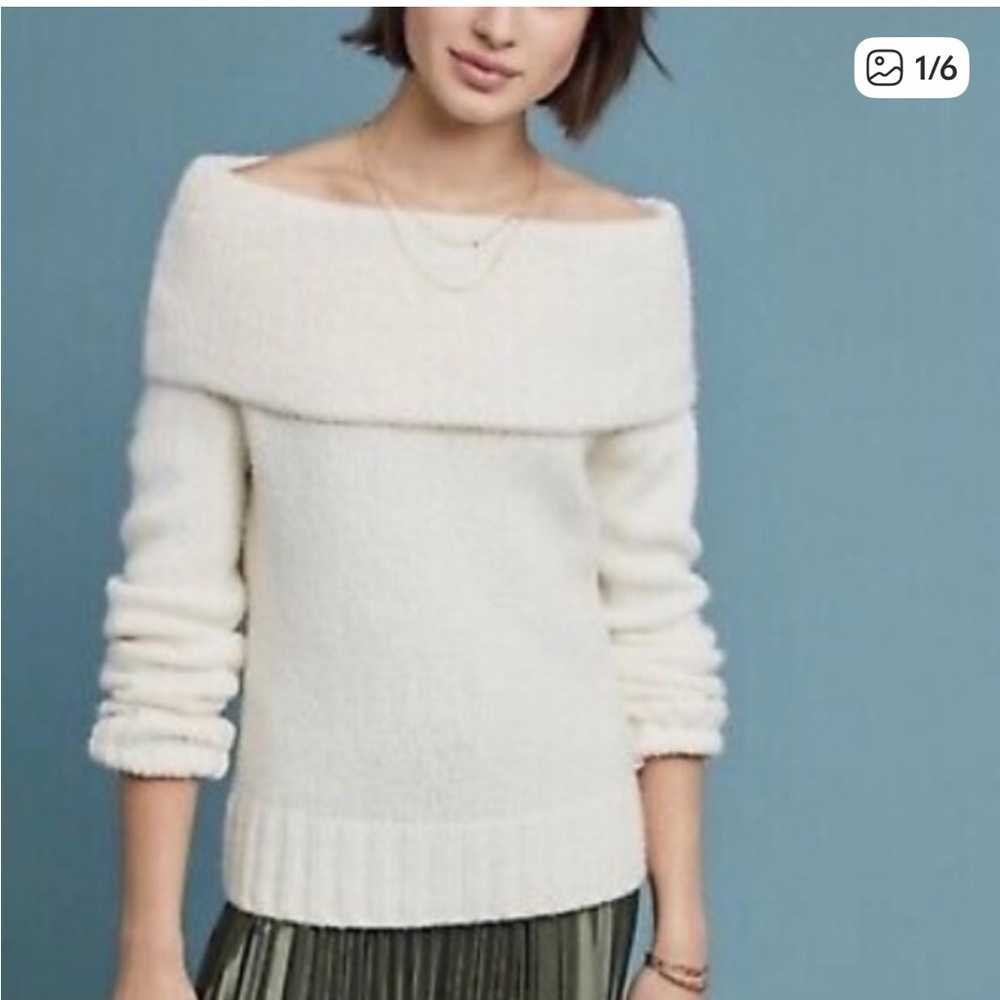 Anthropologie Slouchy Cowl Neck Sweater